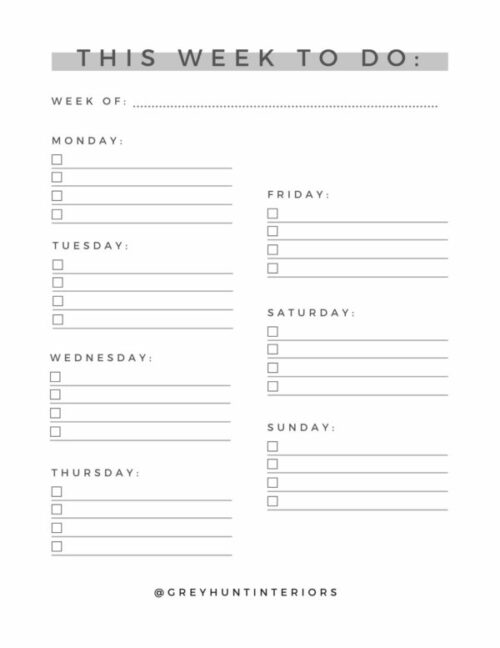 Worksheet Wednesday - Grey Hunt Interiors